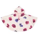 ふんわり暖かい！MIXスミレプリントボアポンチョでベビーの冬支度