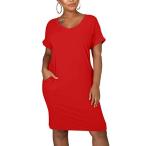 夏の魅力を引き立てる！cailami Vネック半袖ミディTシャツドレス