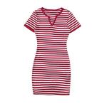 Floerns レディース カジュアル ストライプ柄 Vネック Tシャツドレスで夏のスタイルをアップデート！