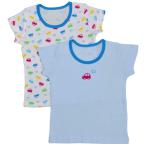 赤ちゃんの肌に優しい！くるま柄の綿100%半袖シャツ2枚組