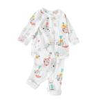 お子様の快適な眠りをサポート！恐竜＆熊デザインの綿100%キッズパジャマ