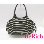 【中古】ケイトスペード マザーズバッグ トートバッグ PXRU1942 黒 白 ボーダー ナイロン ショルダーバッグ ママバッグの魅力