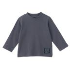 プチプラで大活躍！リブハイネック長袖Ｔシャツ（チャコール）80・90・95サイズ