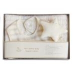 赤ちゃんに優しい贈り物！天衣無縫のスラブガーゼ フェイスタオル＆スタイ ほしセット