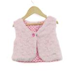 可愛いミキハウス ベビー用ジャケット！ピンクのボアフリースで冬も暖かい♪