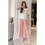 快適なマタニティライフをサポート！Lサイズのピンクマタニティパンツ