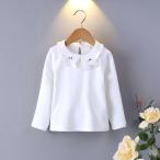 ☆ホワイト×ウサギ☆ 120cm 丸襟カットソーで彩る子供の特別な日