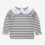 おしゃれで快適！ホワイト×ブラックのキッズ長袖カットソー