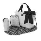 ☆グレー マザーズバッグ トートバッグ：一年中使えるおしゃれで便利な大容量バッグ