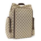 【グッチ リュック マザーズバッグ】GGキャンバスで実用性抜群！ベージュ×シルバー金具の魅力