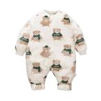 赤ちゃんの可愛さ倍増！くまさんロンパースでふんわり暖かく