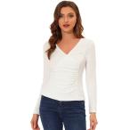 スタイリッシュなルーシュトップで洗練された印象を！