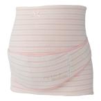 妊婦さんのための優しいサポート！犬印のふわふわパイルボーダー妊婦帯3Lピンク