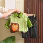 春秋のおしゃれはこれで決まり！男の子用3点セットアップ