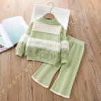 春秋冬のオシャレはこれで決まり！女の子用ニットセットアップ