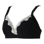 快適な授乳を叶える！犬印 2Wayオープンハーフトップ M ブラック BR1569