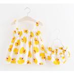 夏にぴったり！かわいいアヒル柄の上下セットで涼しく過ごそう