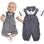 おしゃれで快適！ベビー＆キッズ向けサロペットパンツ＆ポロシャツセット