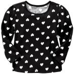 オールドネイビーの黒×白ハート柄長袖シャツで贈る、心温まる出産祝い