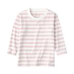 赤ちゃんの毎日にやさしさを—無印良品のインド綿長袖Tシャツ（ピンクボーダー）