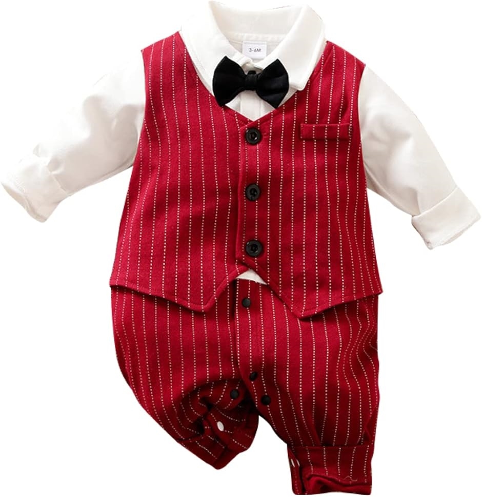 男の子のための可愛らしくておしゃれなベビーフォーマルロンパース