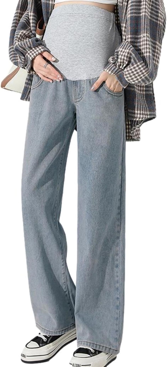 妊娠中もおしゃれに過ごせる！マタニティストレートデニムの魅力