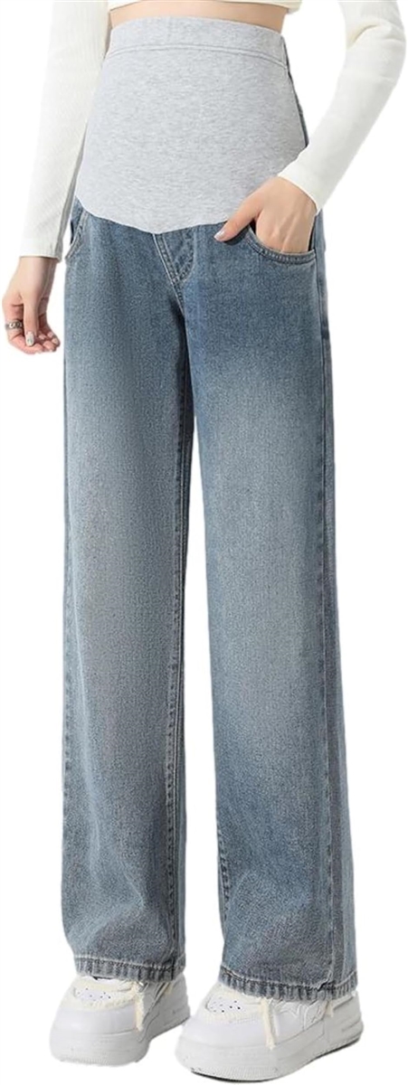 マタニティ期もおしゃれを楽しむ！ストレートデニムで快適スタイル